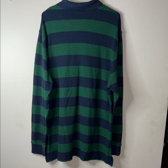 Duck Head Green and Blue Striped Polo Shirt - Picture 4 of 5